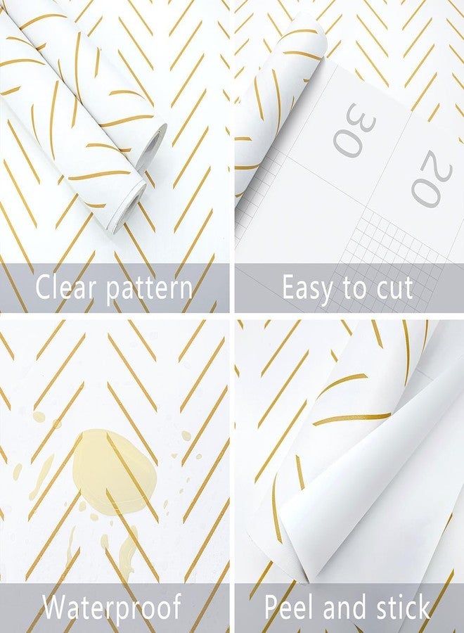 TEKCOOL ورق جدران TEKCOOL بيج وأبيض، سهل التقشير واللصق، بنمط متعرج عصري، مناسب للحمامات، مقاس 17.7 بوصة × 118.1 بوصة، ورق جدران هندسي قابل للإزالة، سهل التقشير واللصق، ورق لاصق ذاتي - Image 3